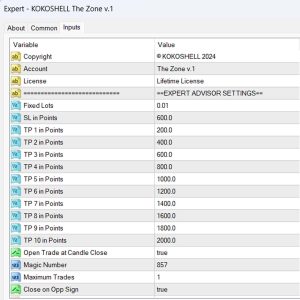 KOKOSHELL The Zone EA Settings