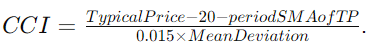 Compute the CCI using the formula