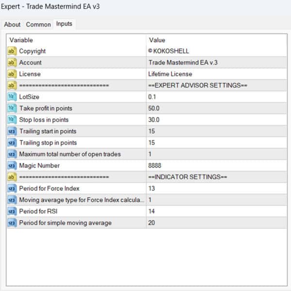 Trade Mastermind MT4 EA v3