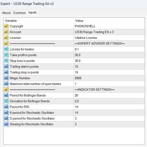 US30 Range Trading MT4 EA v3